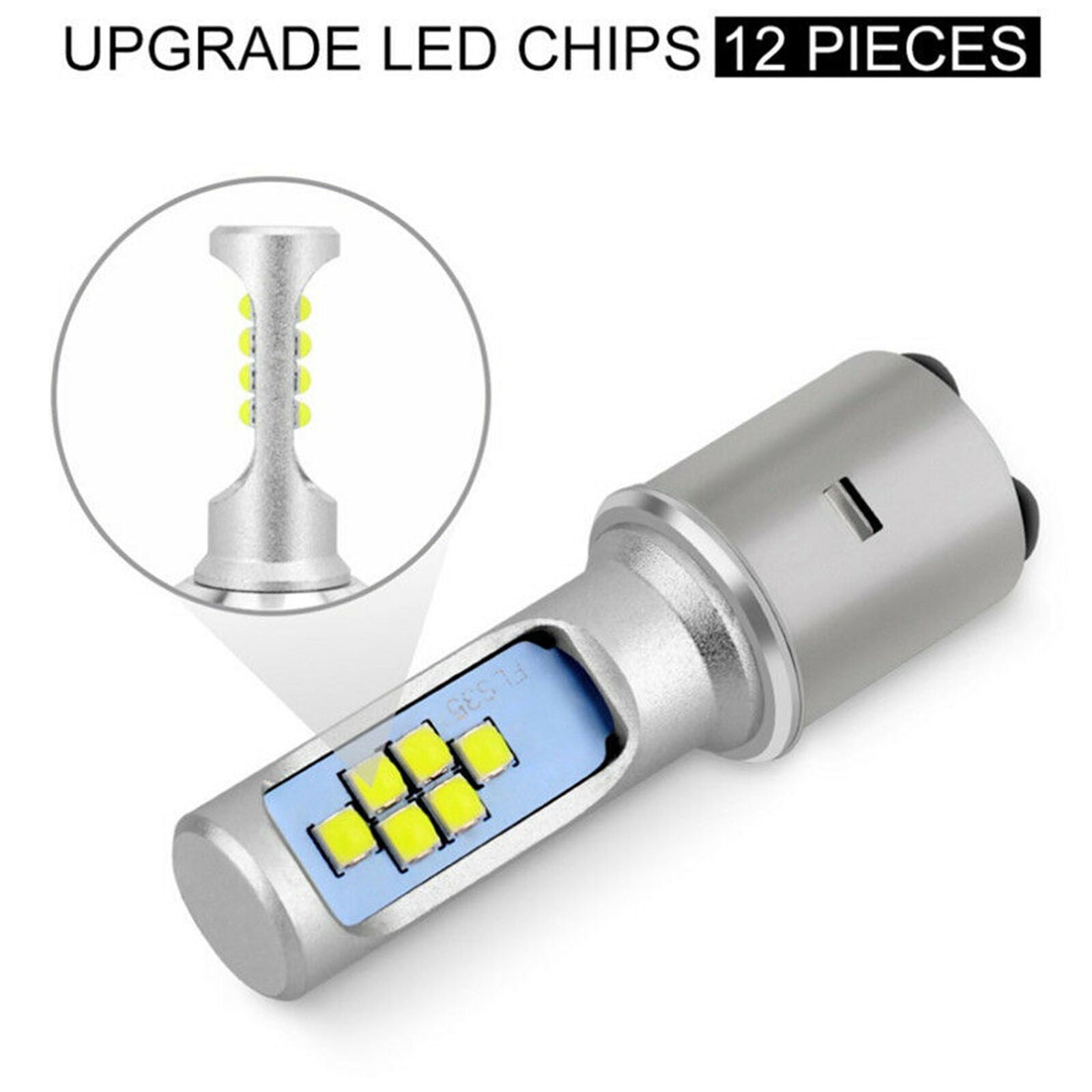 36W BA20D Motorcycle Led Headlight Fog Light DRL Hi/ Lo Beam Car Truck Scooter