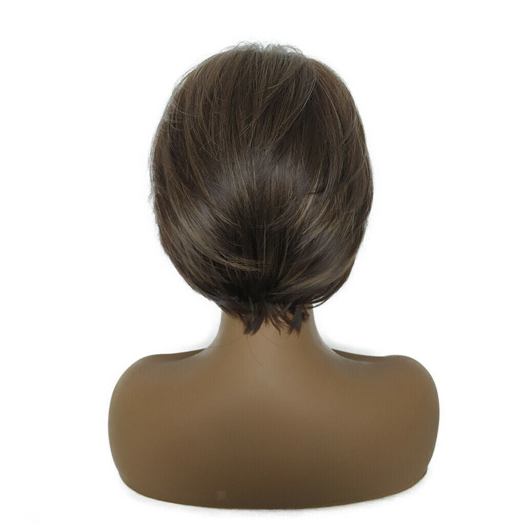 Real Natural Short Brown Wigs for Black Women,African American Women,Brazilian,