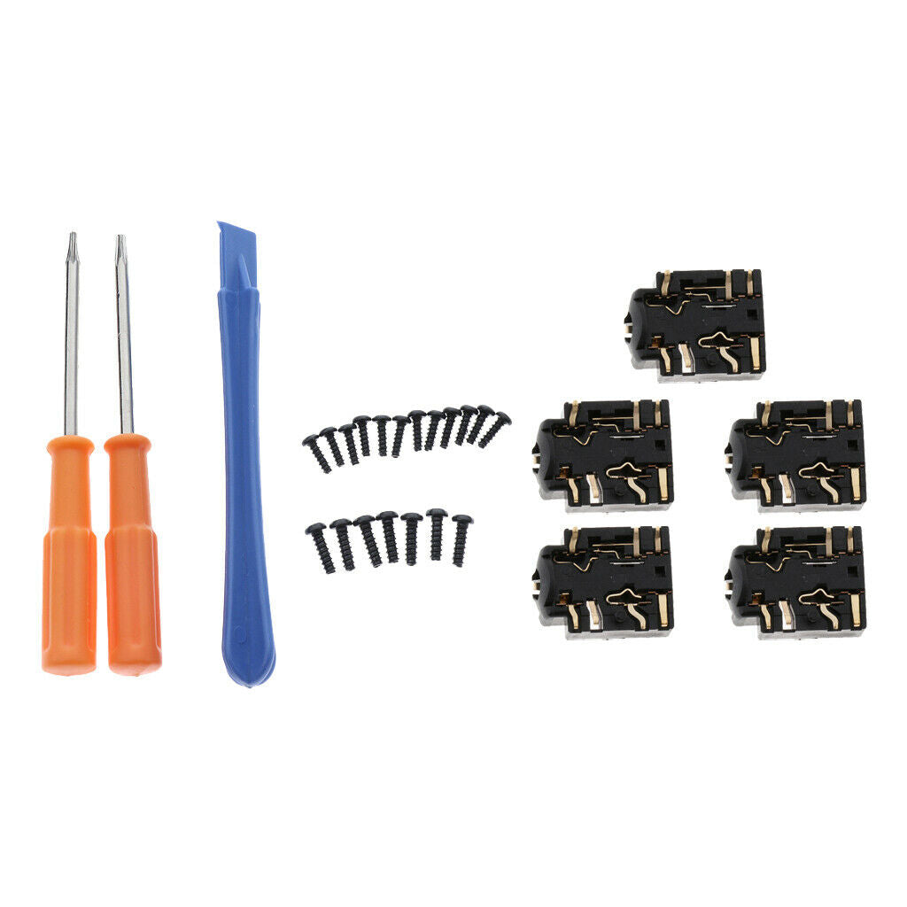 5Pc 3.5mm Headset Audio   Socket + Screwdrivers Set for Xbox   S Controller