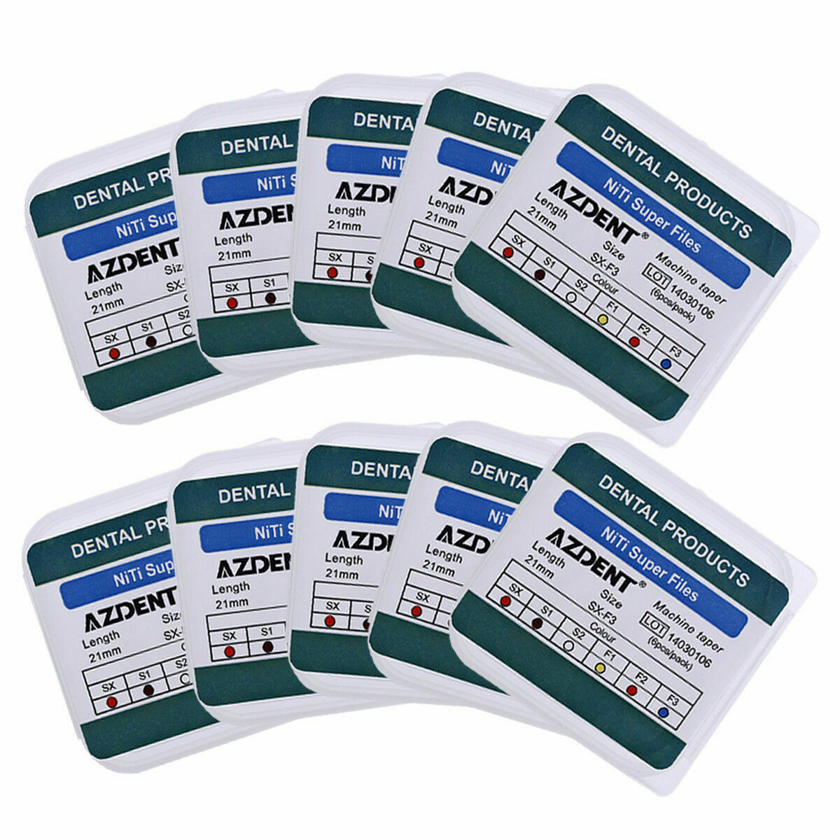 30 X Dental Endodontic Super Taper Rotary File Root Canal Engine Use SX-F3 21MM