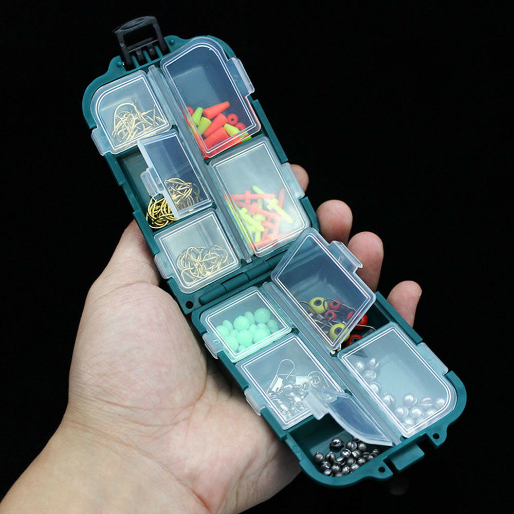 Fishing Lures Metal Spinner baits Tackle Boxes Case Kit with Hook