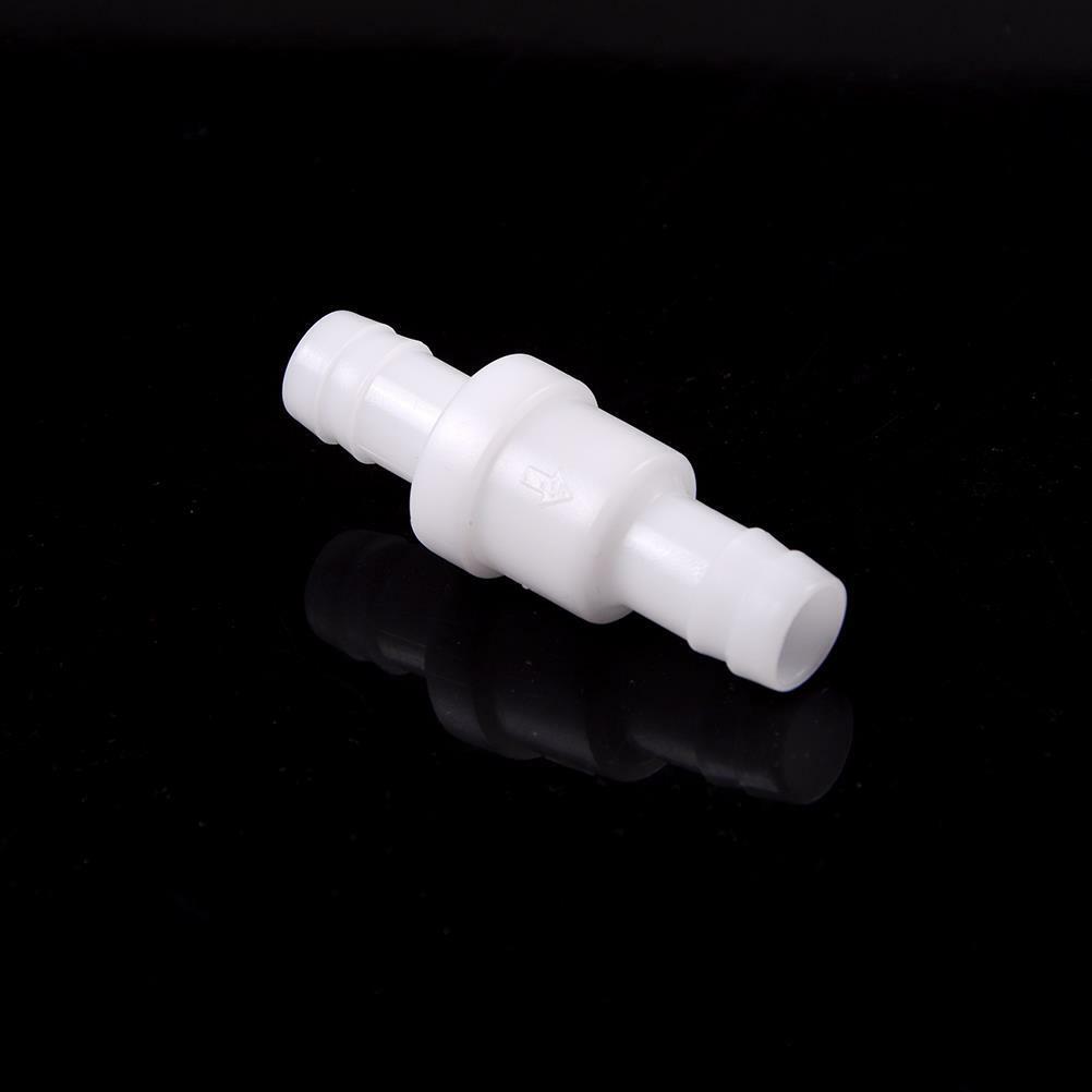 2x 12mm 1/4" White Plastic Non Return Check Valve One Way Fuel Petrol Die.l8
