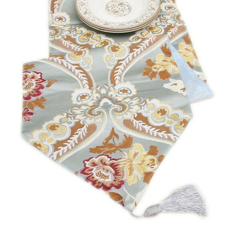 Palace Style Flower High-End Fashion Table Runner Bed Tail Towel Retro RestaW8X9
