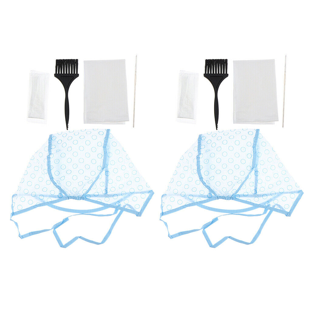 10x Hair Dye Tint Tipping   With Metal Hook Dyeing Brush Cape Apron Kits