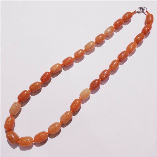 1 Strand 14x10mm Natural Red Aventurine Barrel Beads Handmade Necklace HH9239