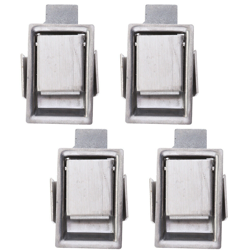 4X Mini Paddle Stainless Steel Flush Lock Recessed Mounted Latch -Tool Box
