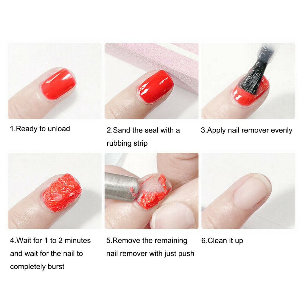 8ml Salon Painless Soak-Off Nails Polish Remover Liquid for Base Top Coat