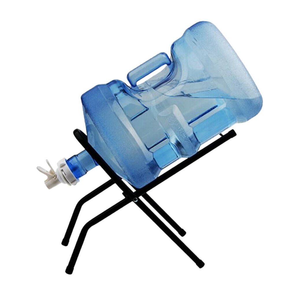 Metal Plated 3-5 Gallon Water Bottle Jug Stand Dispenser Holder Outdoors