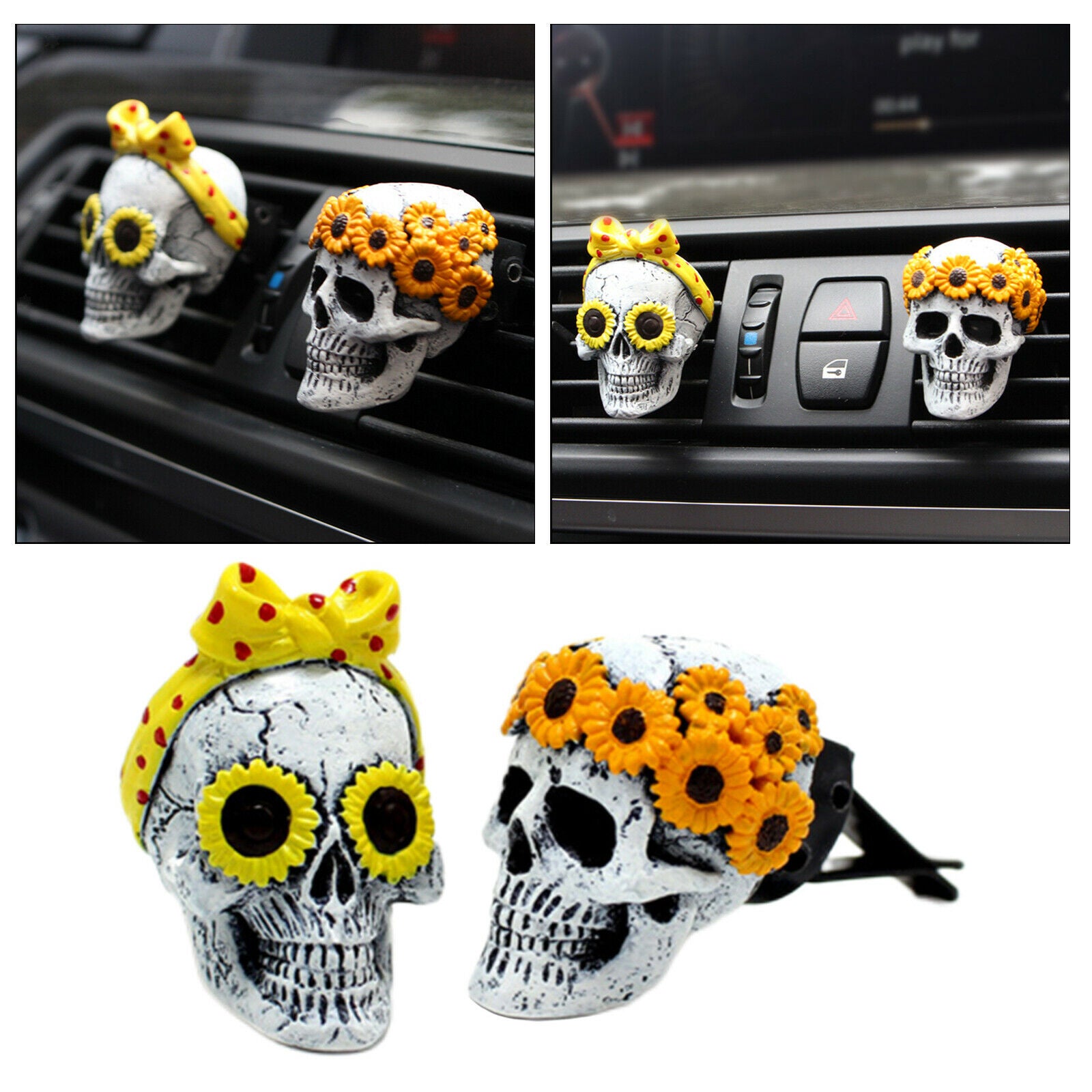 2pcs Scented Car Air Vent Decor Air Freshener Aromatherapy Clip Decoration