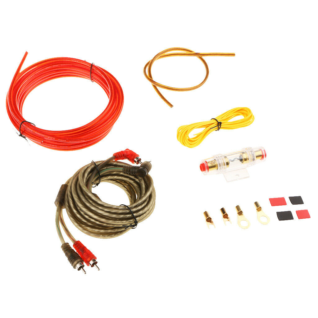 Car Audio Subwoofer Amplifier AMP RCA Wiring Kit Power Cable HT-368 10GA