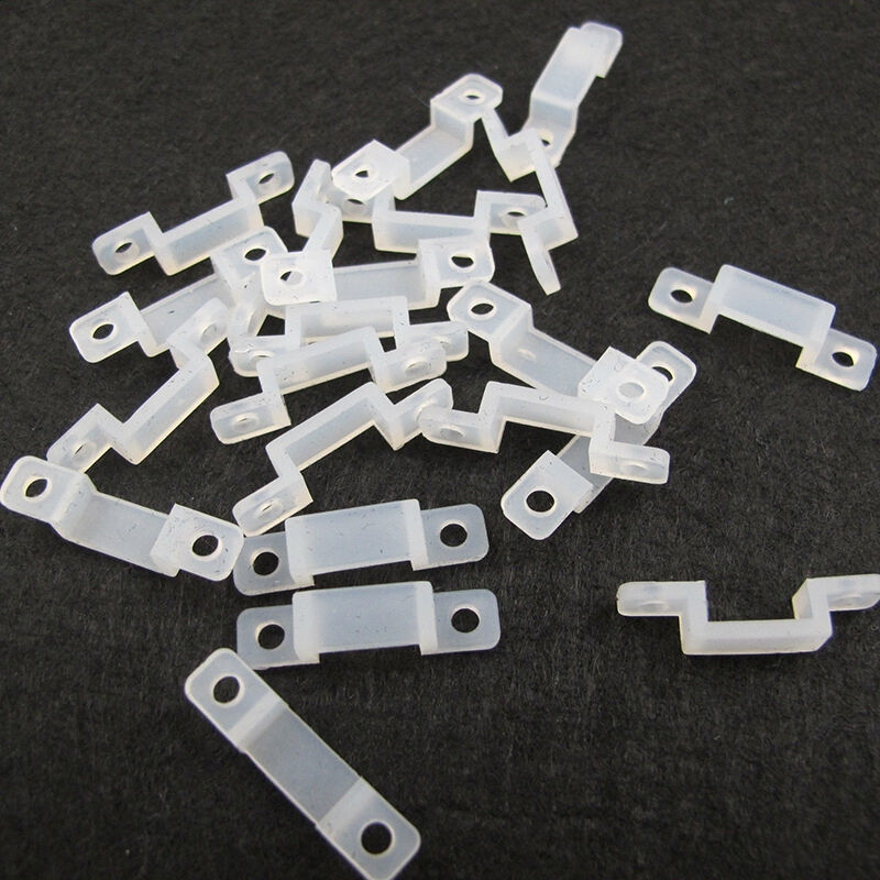 30X Fixer Silicon Clip12mm For Fix 5050 5630 RGB Single Color LED Strip Light WB