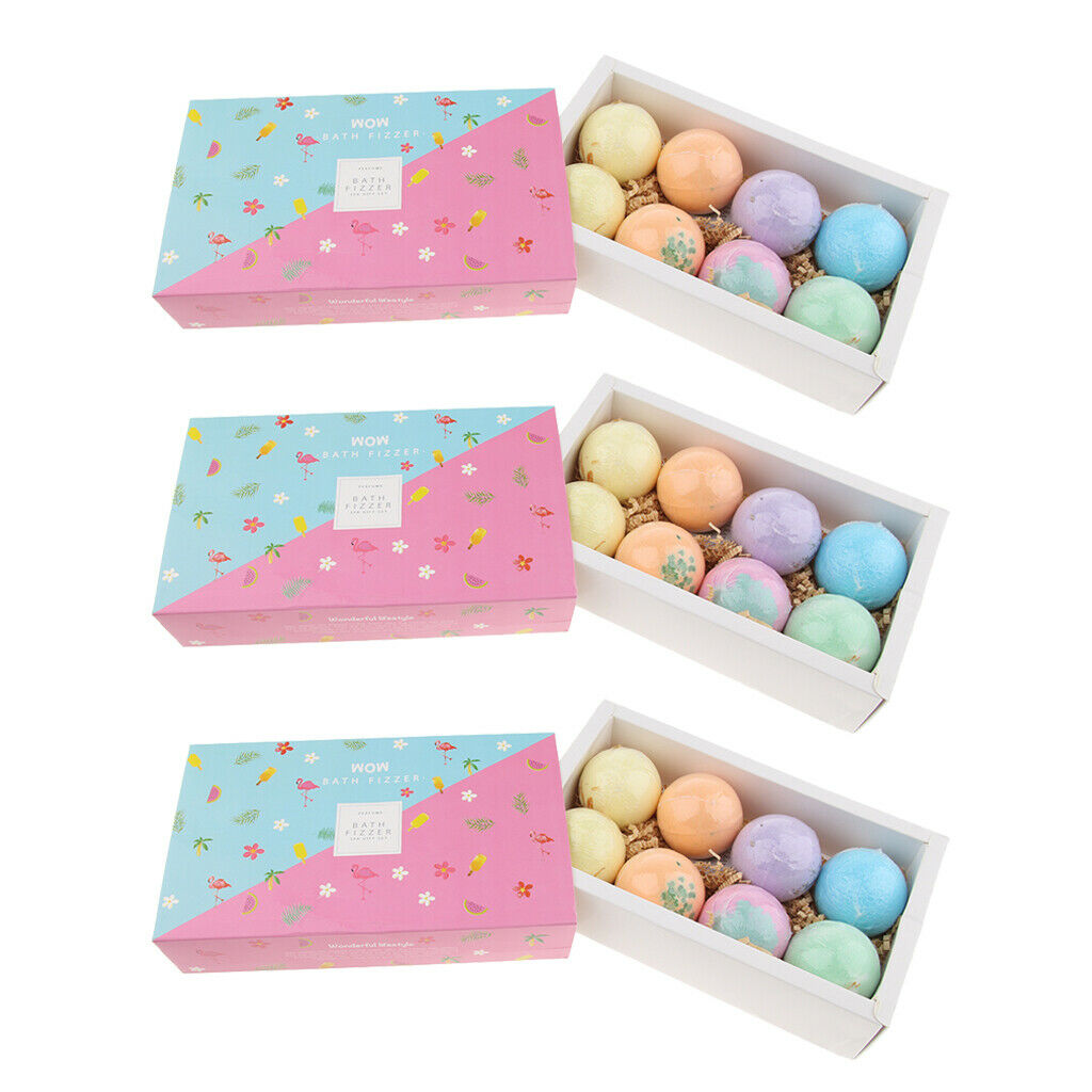 24x Women Men Bubble Bath Bomb Balls Set Hydrating Spa Shower Bath Fizzies