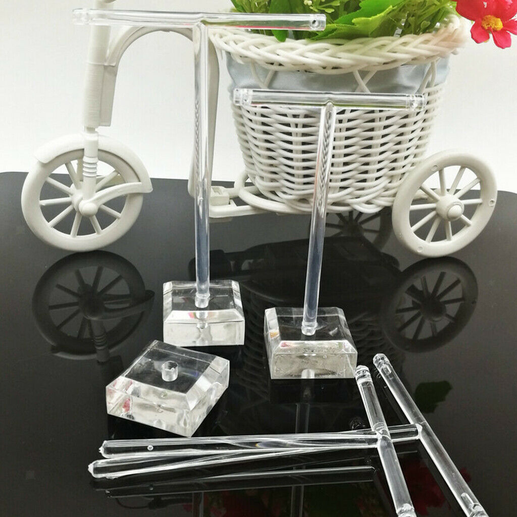 2 Set T Bar Acrylic Drop Pendant Necklace Earring Jewellery Display Stands Racks