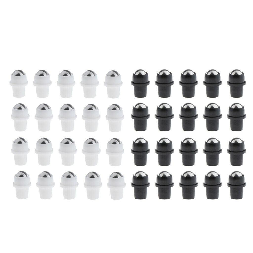 40pcs Essential Oil Roller Balls Fittings for Crystal Roll on Bottles 0.4''