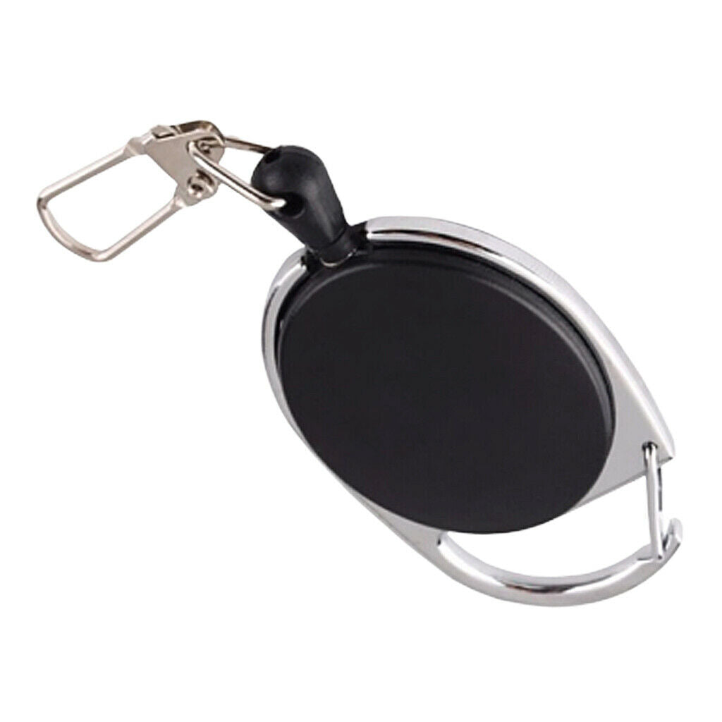 Retractable Key Chain Pull Keyring Heavy Duty Retracting ID Card Holder Cord