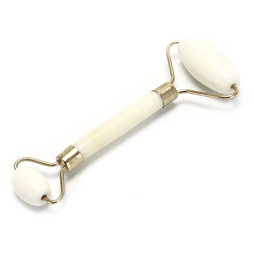 1x Natural Jade Stone Massager Roller Spa Head Neck Body Facial Beauty Tool A DD