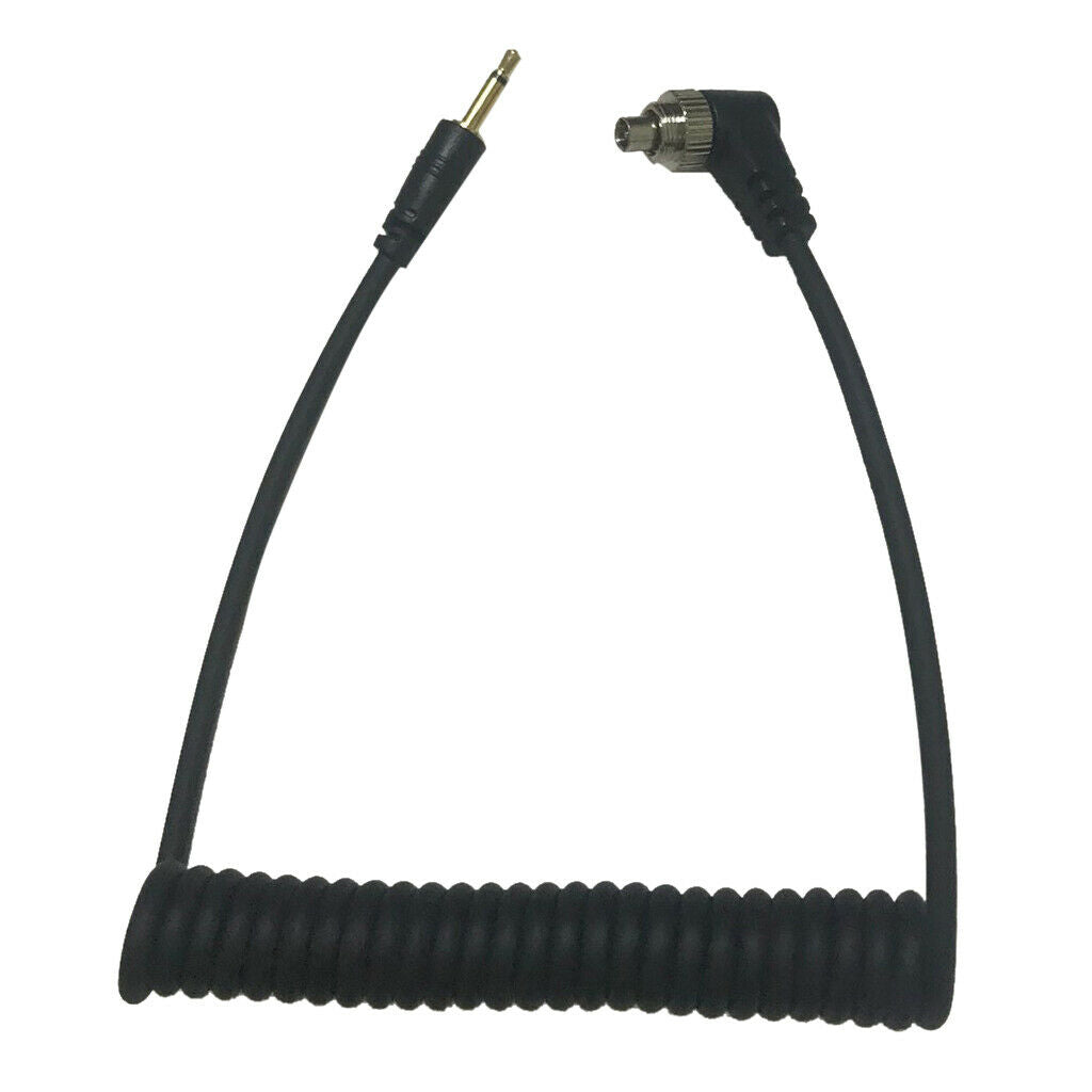 Mini (2.5mm) to Male PC Screw-Lock Sync Cord for  580EXII 7D 5DII 50D 40D /
