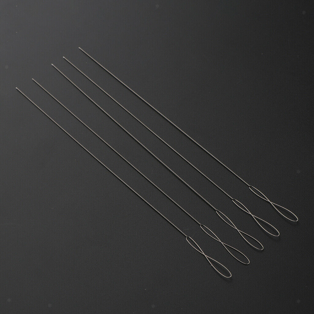 5 pieces bead needle collapsible big eye jewelry tools 0.4mm