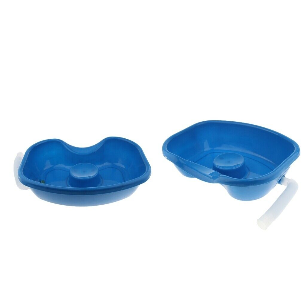 Blue Shampoo Basin for Nursing Bed, Shampoo Tray for Disabled, Elderly, Patients