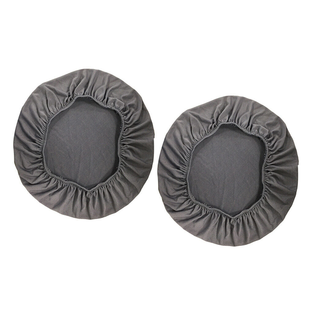 2pcs Anti-slip Elastic Spandex Chair Seat Covers for Round Or Oblong Stools