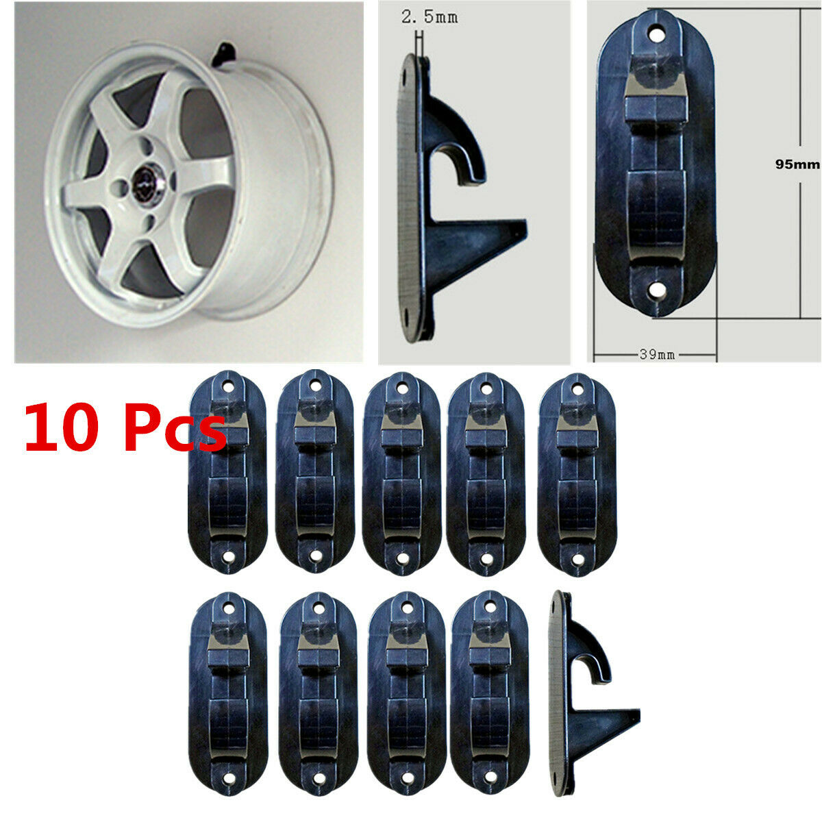 Universal 10 Pcs Plastic Tire Wheel RIM Hub Hanging Hook For Shop Display Stand