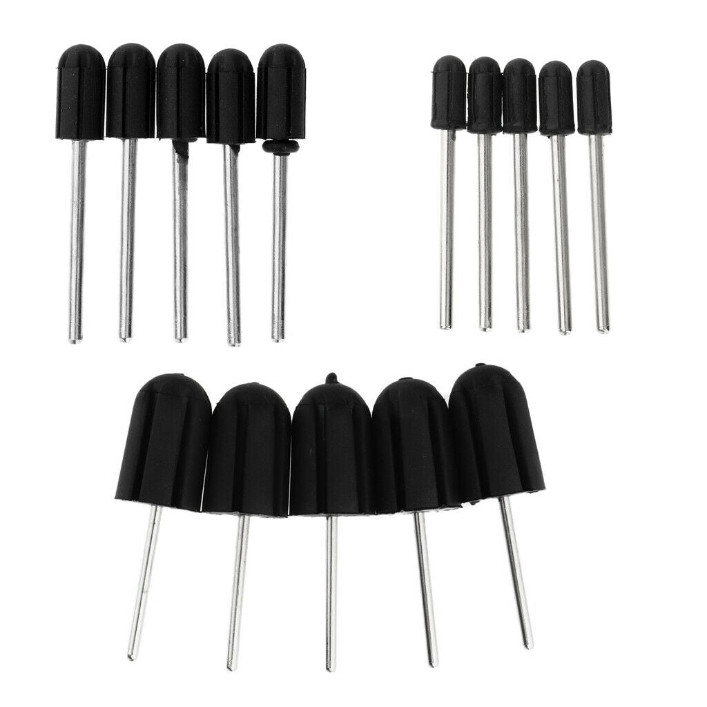 15pcs/set Mandrel Drill Bits 2.35mm Shank for Nail Drill Sanding Band and Caps,