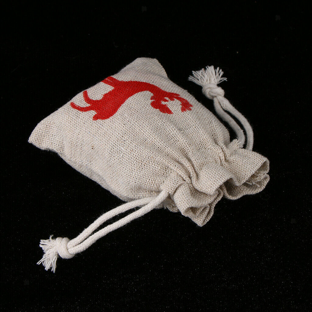 10pcs Cotton Linen Deer Elk Jewelry Pouch Drawstring Gift Bag Wedding Favor