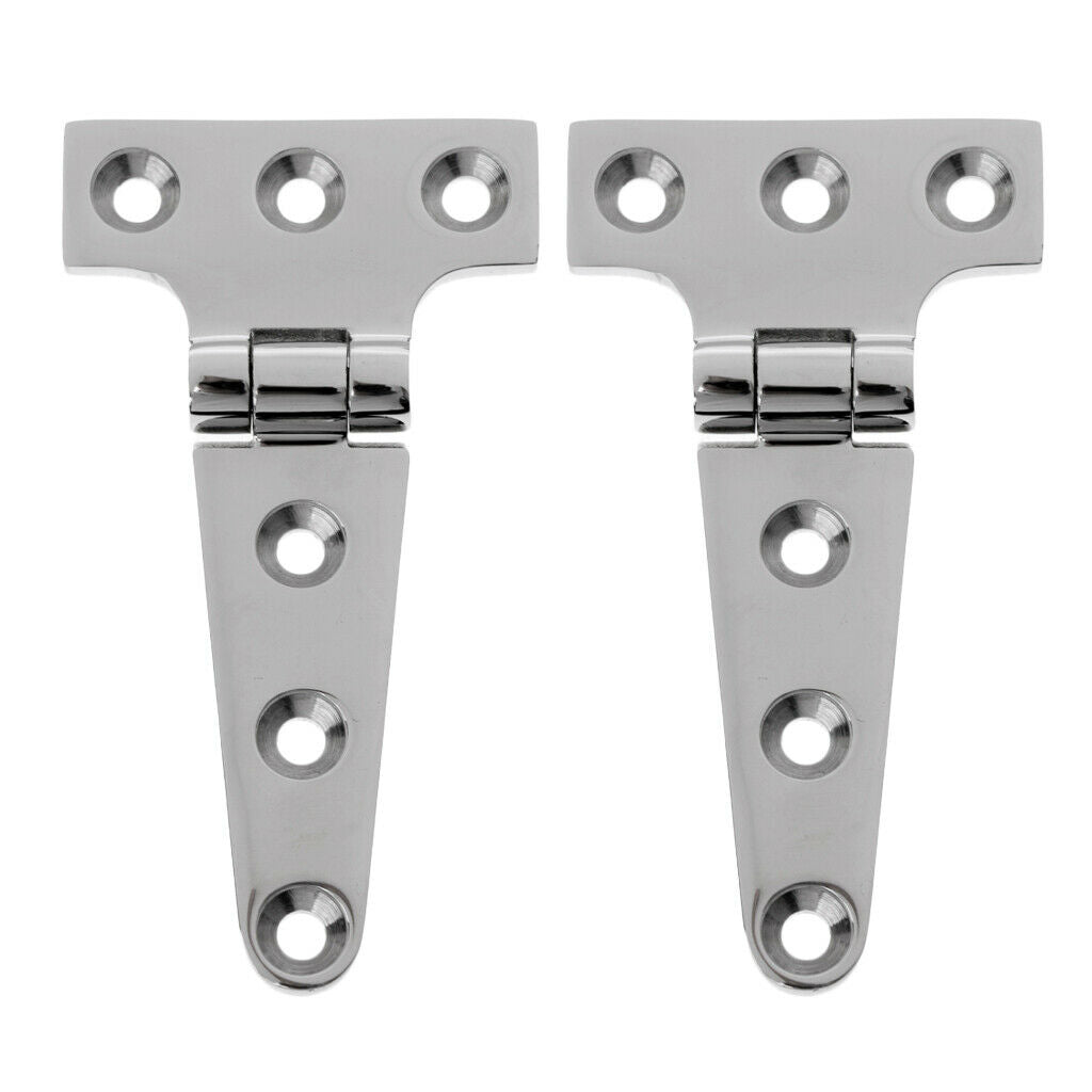 2x Heavy Duty Strap T Hinge Cabinet Shed Door Gate Tee Hinge 10x5.4x0.4 cm