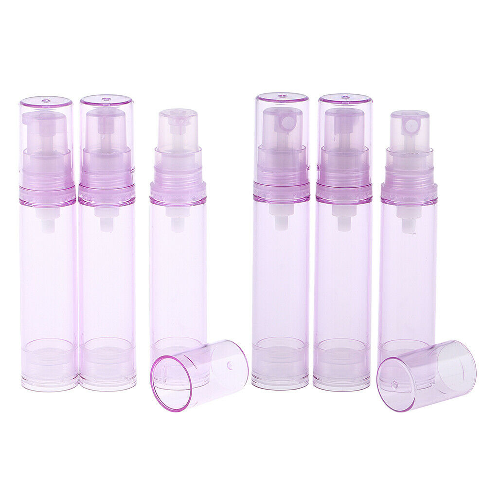 6 Pcs Clear Plastic Travel Bottle 10ml Refillable Containers Accessory for