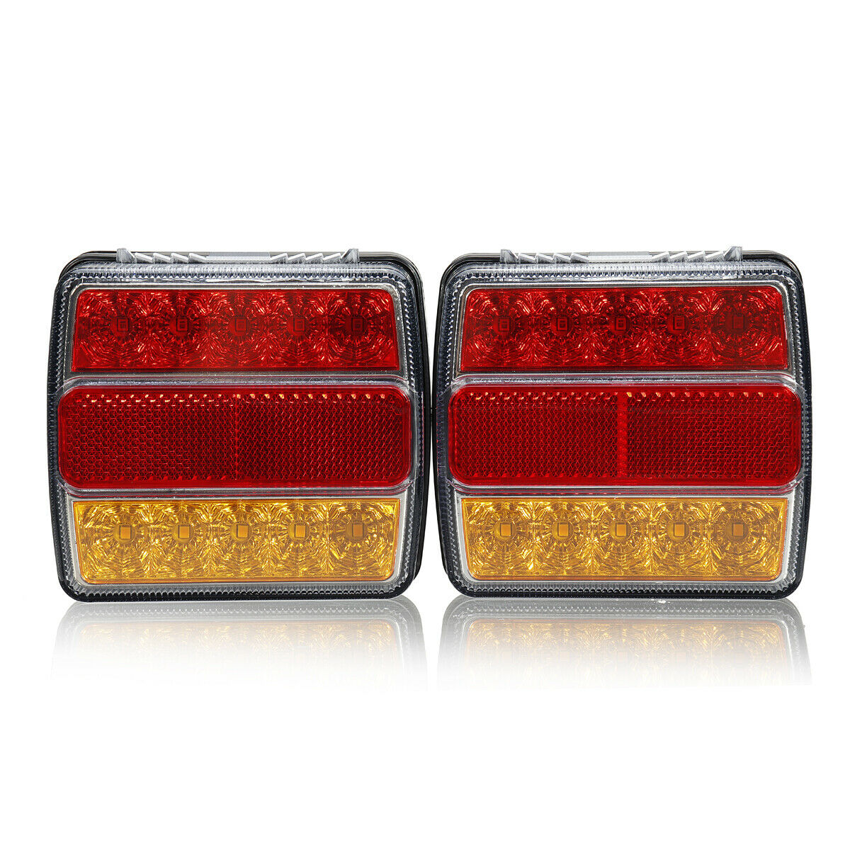 2x 16 LED Stop Tail Rear Light Lamp Waterproof Boat Truck Trailer Lorry 12V