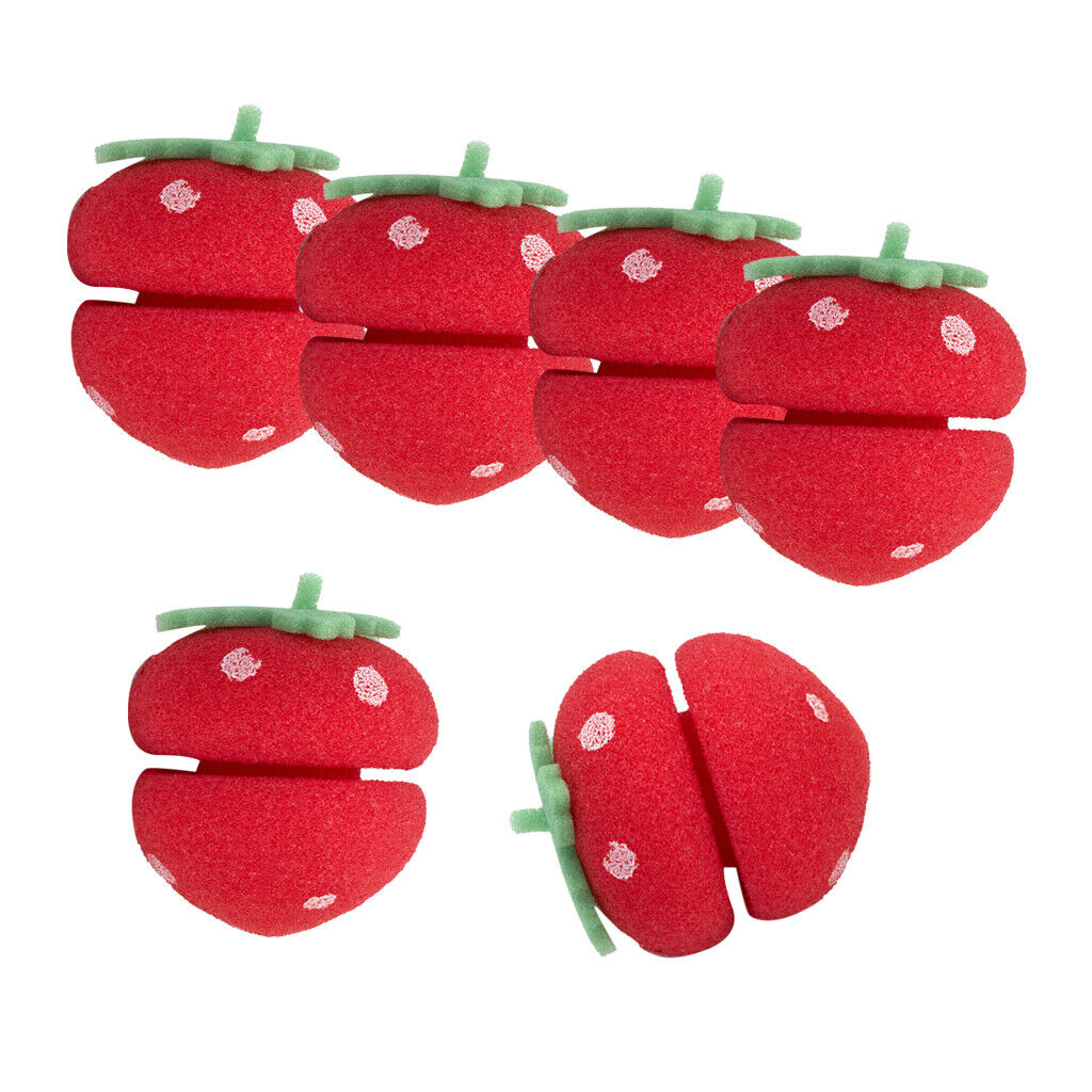 Wood Round Hairdressing Comb brush&Pure Bristle and Strawberry Hair Curlers