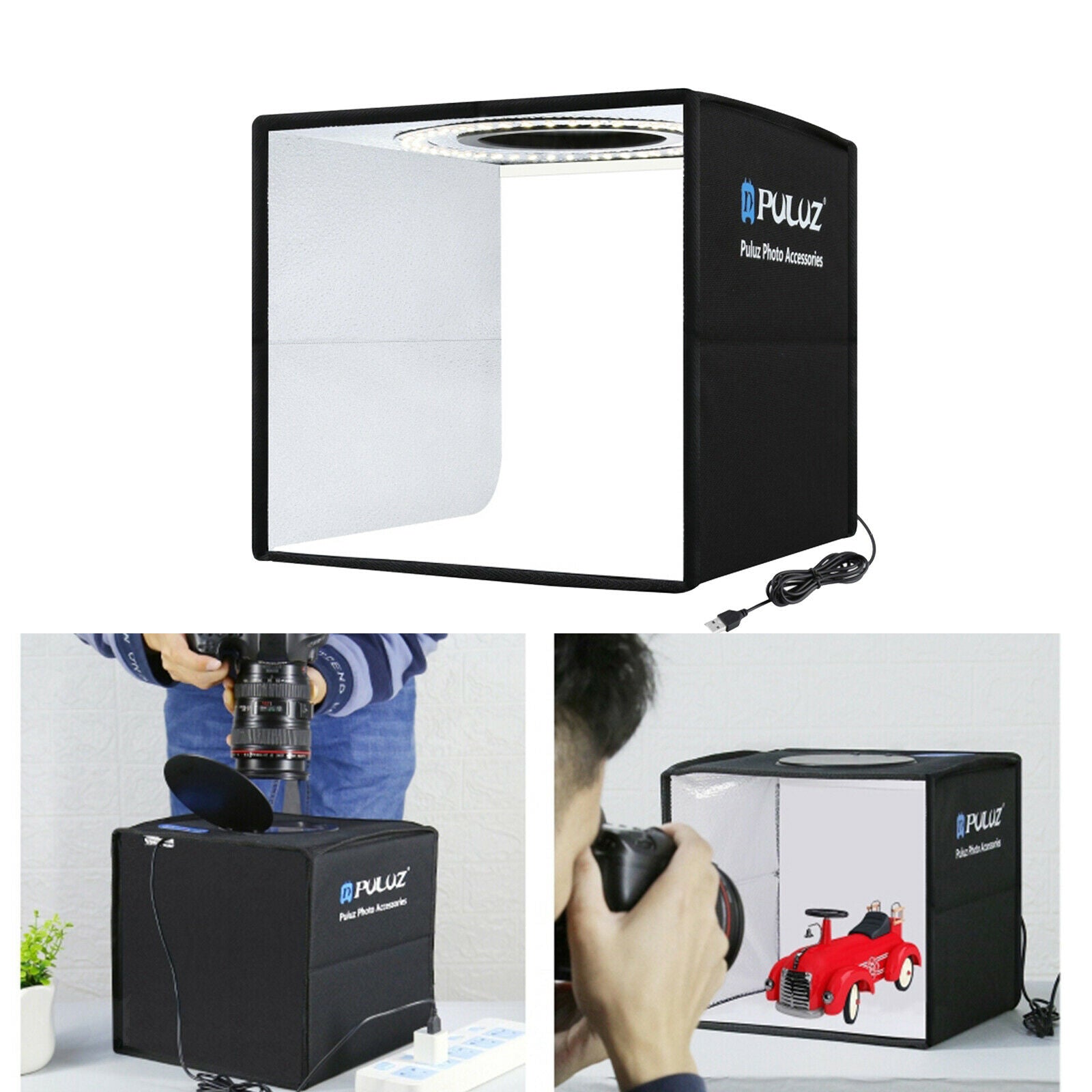 Bright 25cm Folding Photography Light Tent Set with 6 Backdrops Foldable