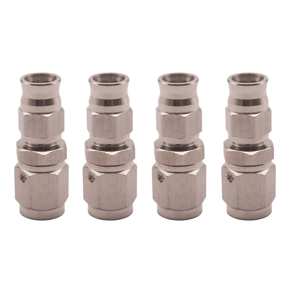 4x AN -3 (3AN JIC- 3) Hose to M10x1.0 Male Straight Stainless Steel Hose Fitting