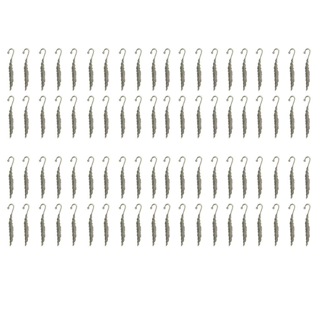 80x Tibetan Feather Bookmark with Loop DIY Making Children School Reading