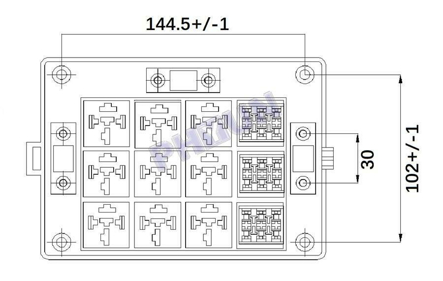 12-Way Blade Fuse Box w/ 9-Way Relay Box Assembly For Car Truck SUV Marine Boat