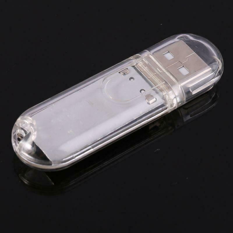 Portable Keychain USB Power 3 LED White Night Light U Disk Shape Lamp Cover