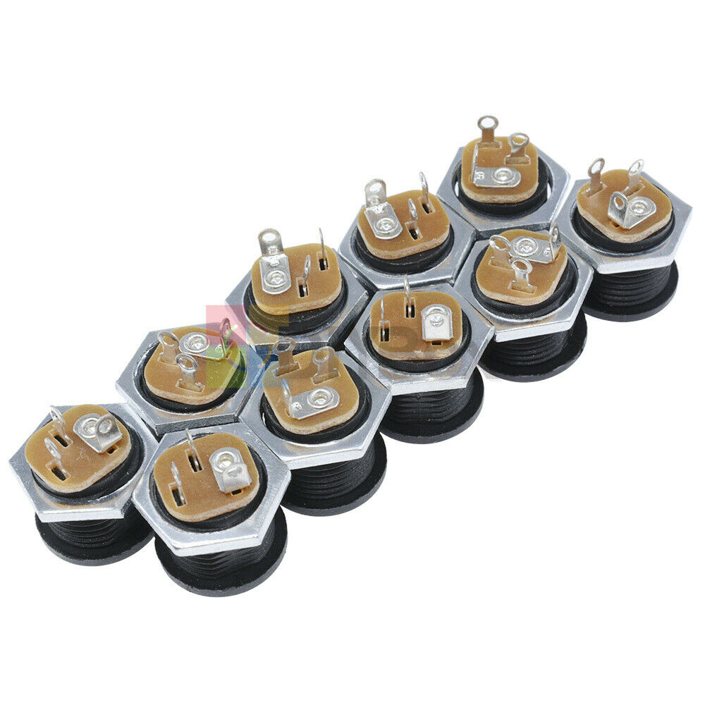 50PCS DC 022 Pedal DC Power Outlet Jack Socket Female 30V 0.5A 2.1x5.5mm 3-20N