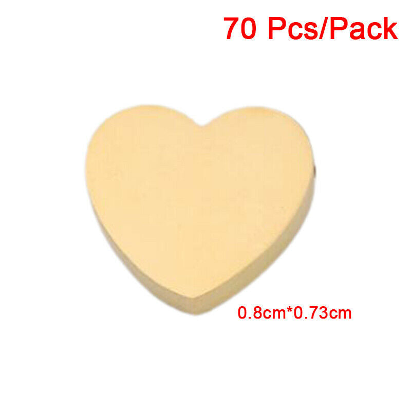 70 Pcs Golden Peach Heart-Shaped Spacer Beads Loose Bead DIY Necklace Bra.l8