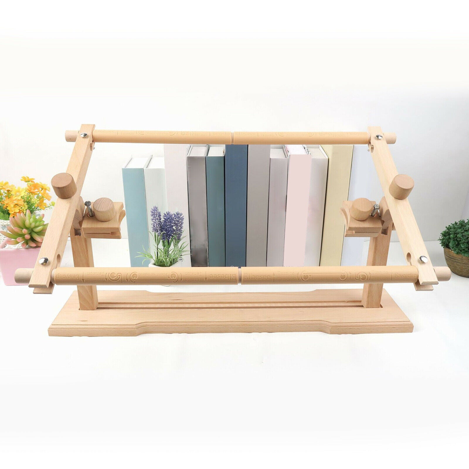 Wood Cross Stitch Frame Clamps Lap Stand 360 Rotatable Embroidery Holder DIY