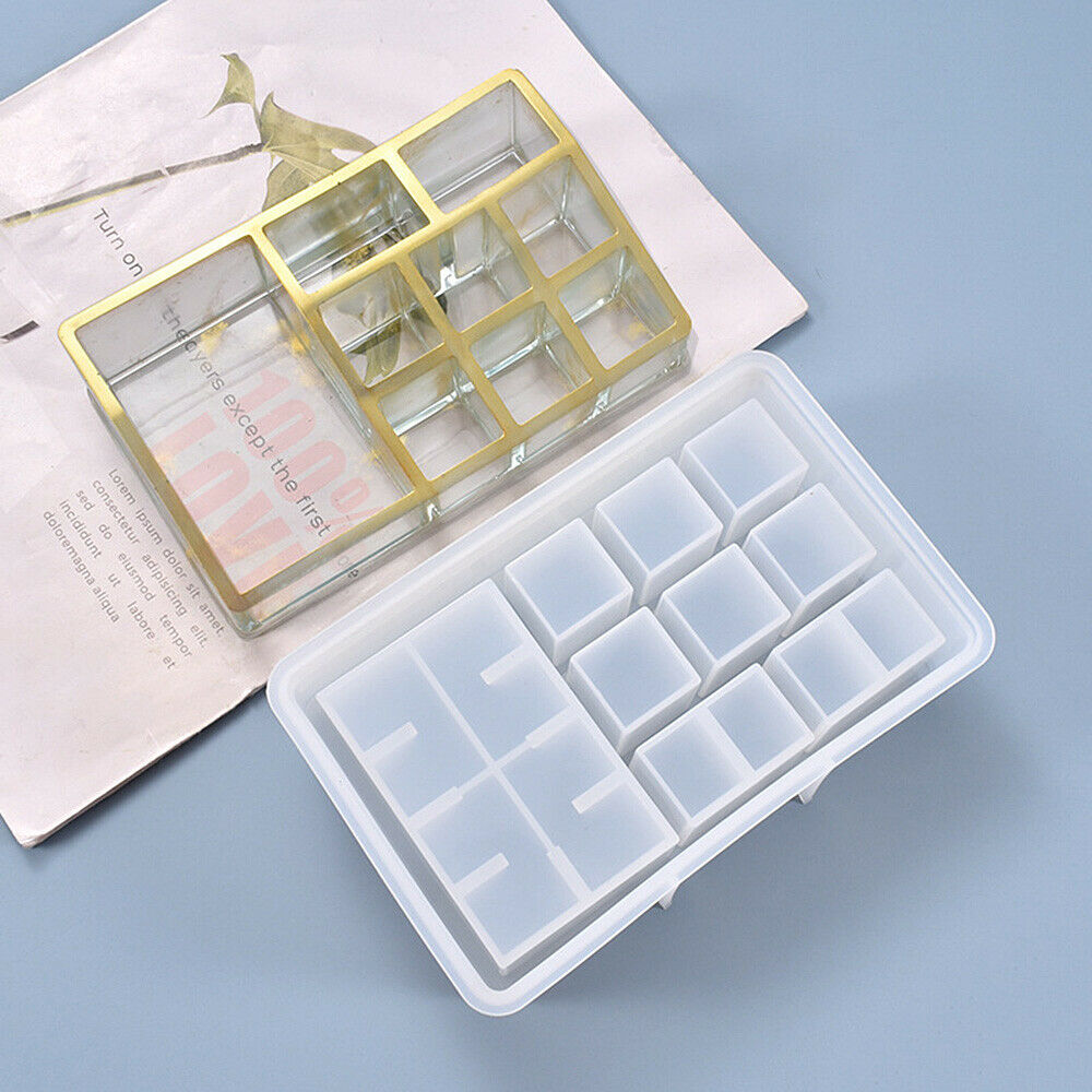DIY Silicone Mold Lipstick Storage Holder Box Display Container Epoxy Casting