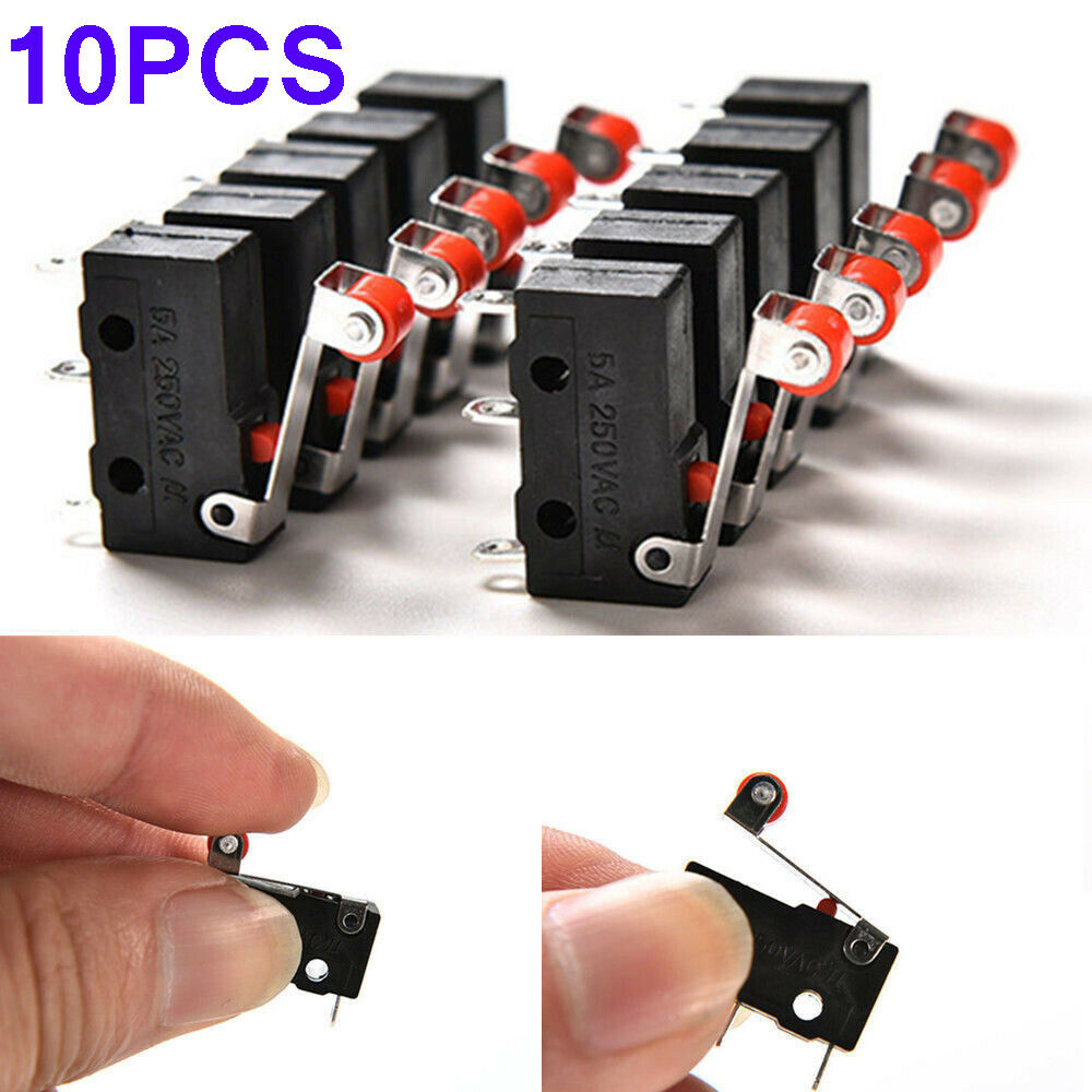 10Pcs Kw12-3 PCB Microswitch Hot Micro Roller Lever Arm Open Close Limit Switch