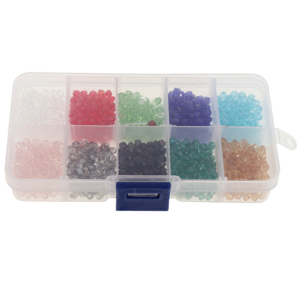 1000pcs Mixed Colors 4mm Crystal Glass Rondelle