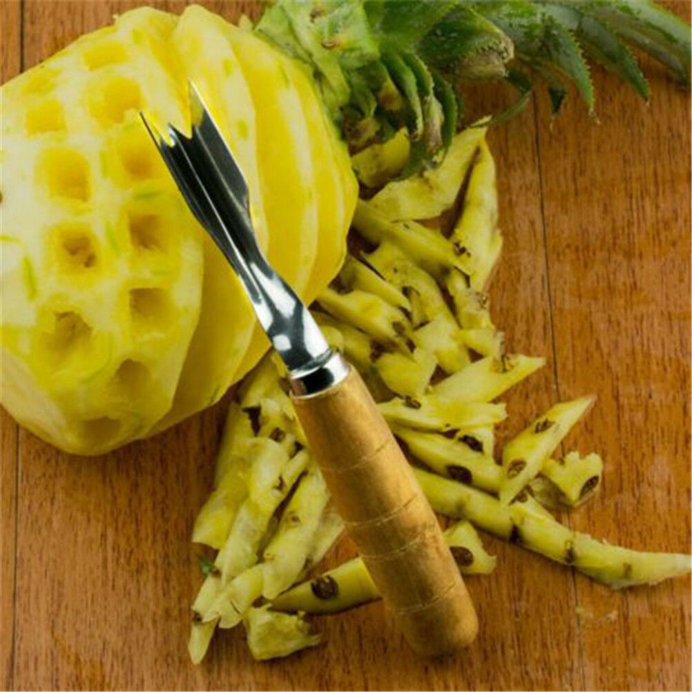 Kitchen Salad Tool Pineapple Peeler Stainless Steel Corer Slicer Clip Cut.l8