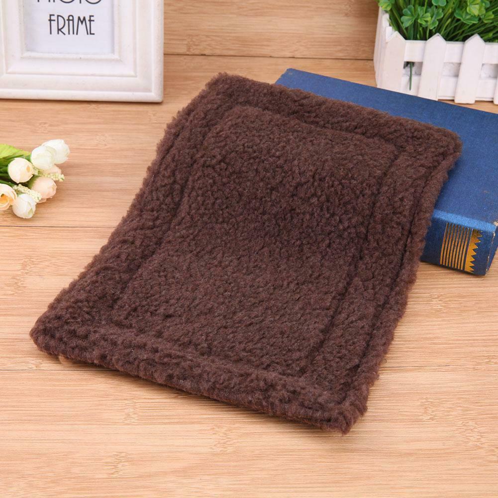 Plush Pet Hamster Cushion Mat Squirrel Blanket Guinea Pig Bed (Dark Brown)