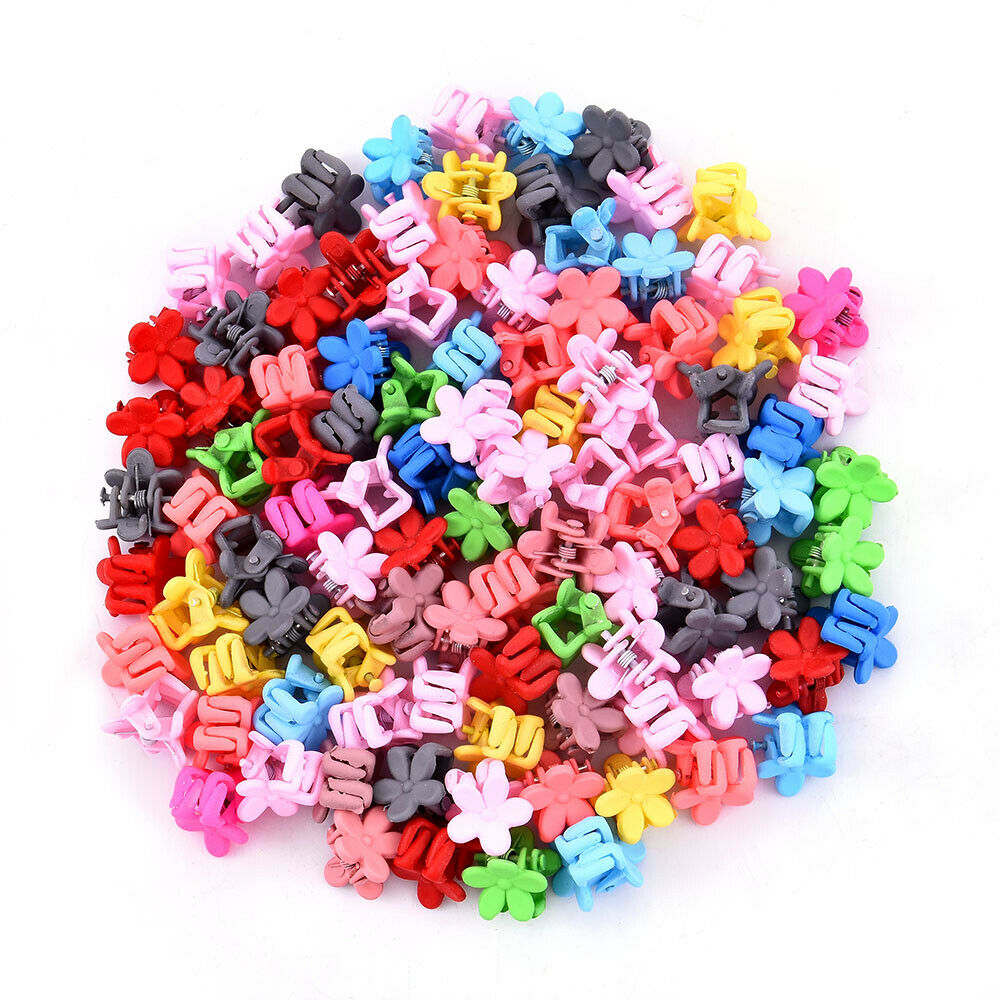 10PCS Girls Mixed Color for Kids Baby Flowers Hair Clip Hair Claw Mini Hairpin