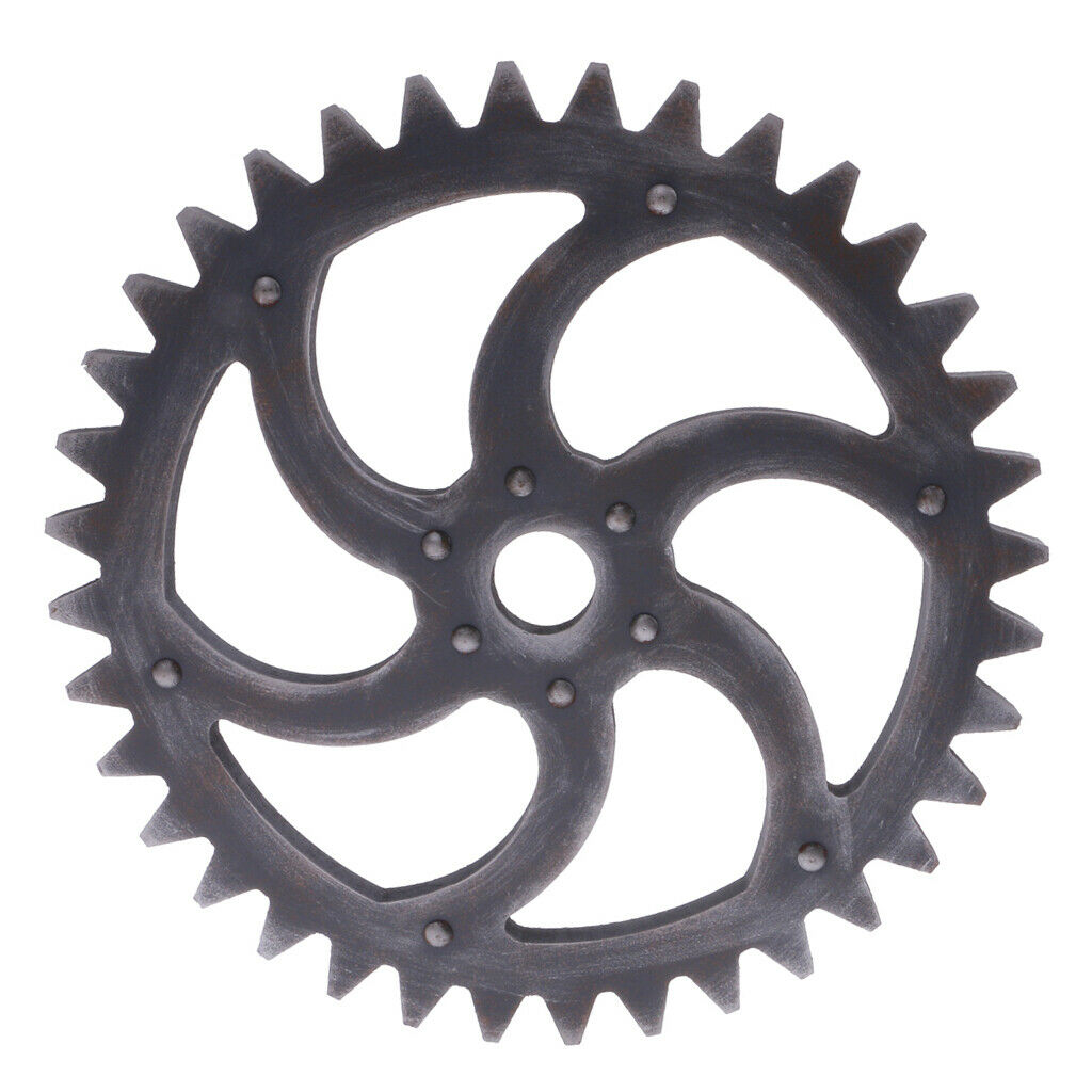 Pack 2 Retro Wooden Steampunk Gear Home Bar Craft Wall Decor