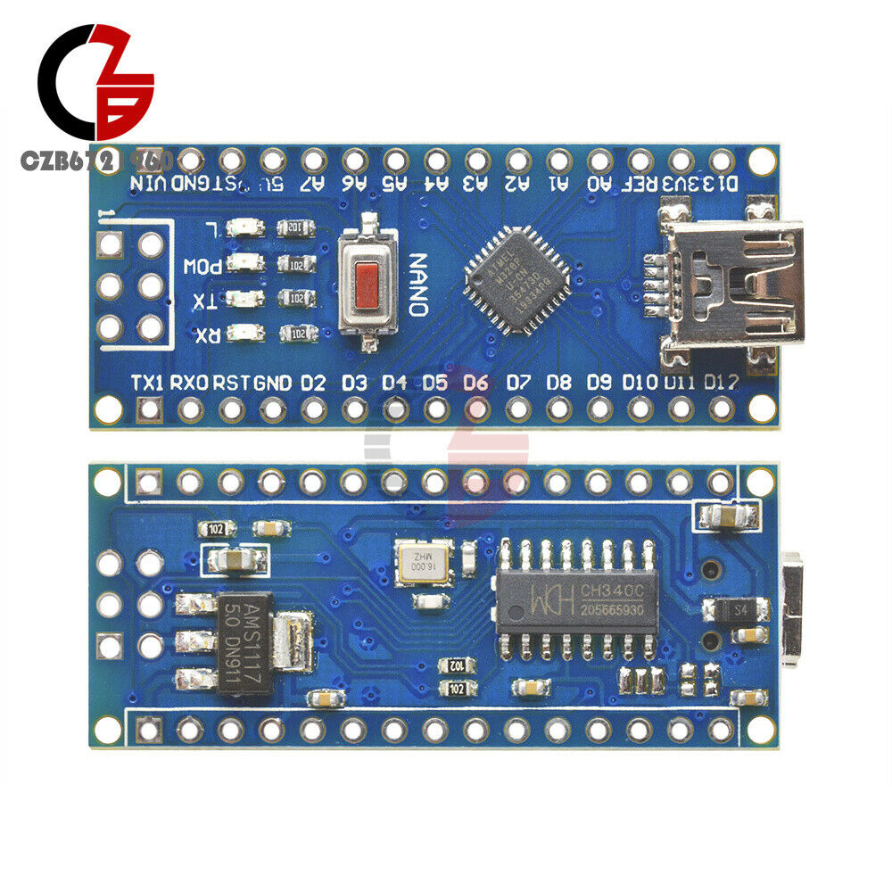 5PCS Nano V3.0 5V 16MHz Mini USB ATmega328 CH340G Driver Micro-Controller Kit