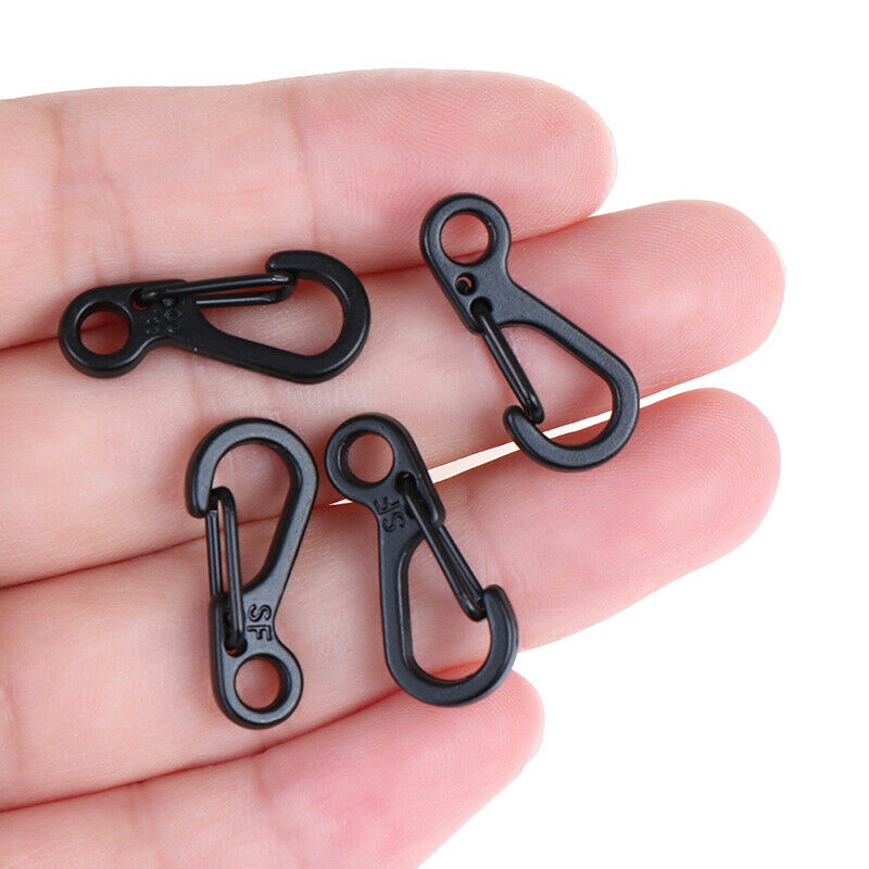 10PCS Mini Carabiner Clip Snap Spring Clasp Hook Keyring Camping ToolATAUBDAU