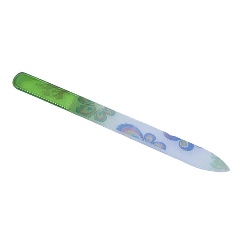 Lovely Crystal Glass Nail File Beauty Nail Arts Practice Tool Random Patt.l8