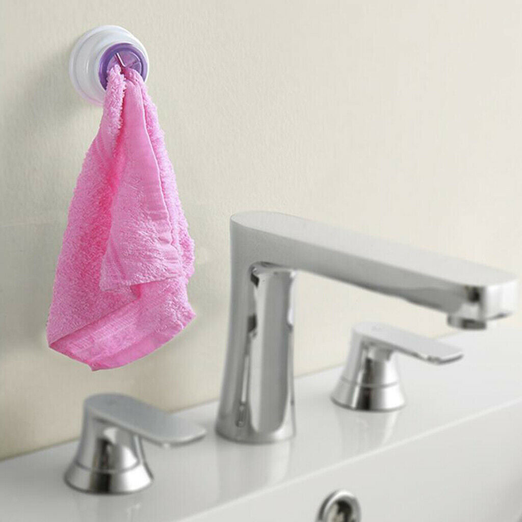 3x Towel Holder Cloth Grip Hanger Rack Bathroom New Purple/Green/Yellow